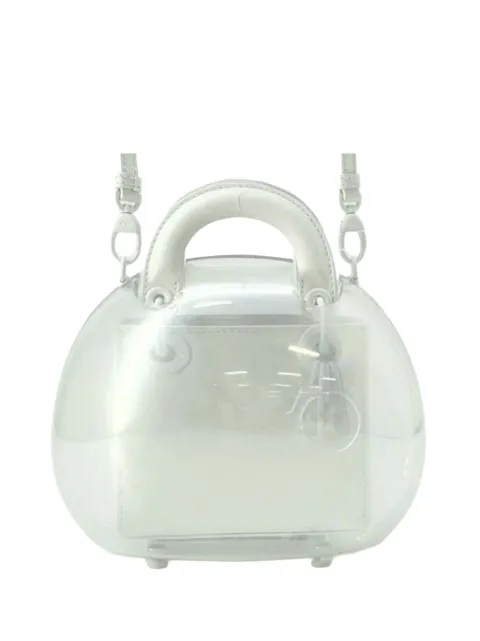 Christian Dior Pre-Owned 2021-2025 Vinyl and Calfskin Lady Dior Capsule Bag satchel