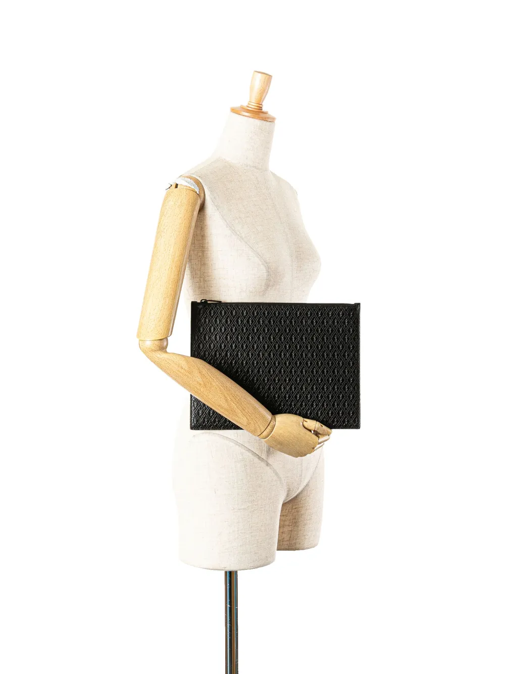 Saint Laurent Pre-Owned 2020 Leather Monogram Embossed Tablet Pouch clutch bag | Pre-Owned | Image 2