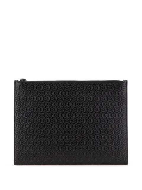 Saint Laurent Pre-Owned clutch i læder med monogramprægning fra 2020