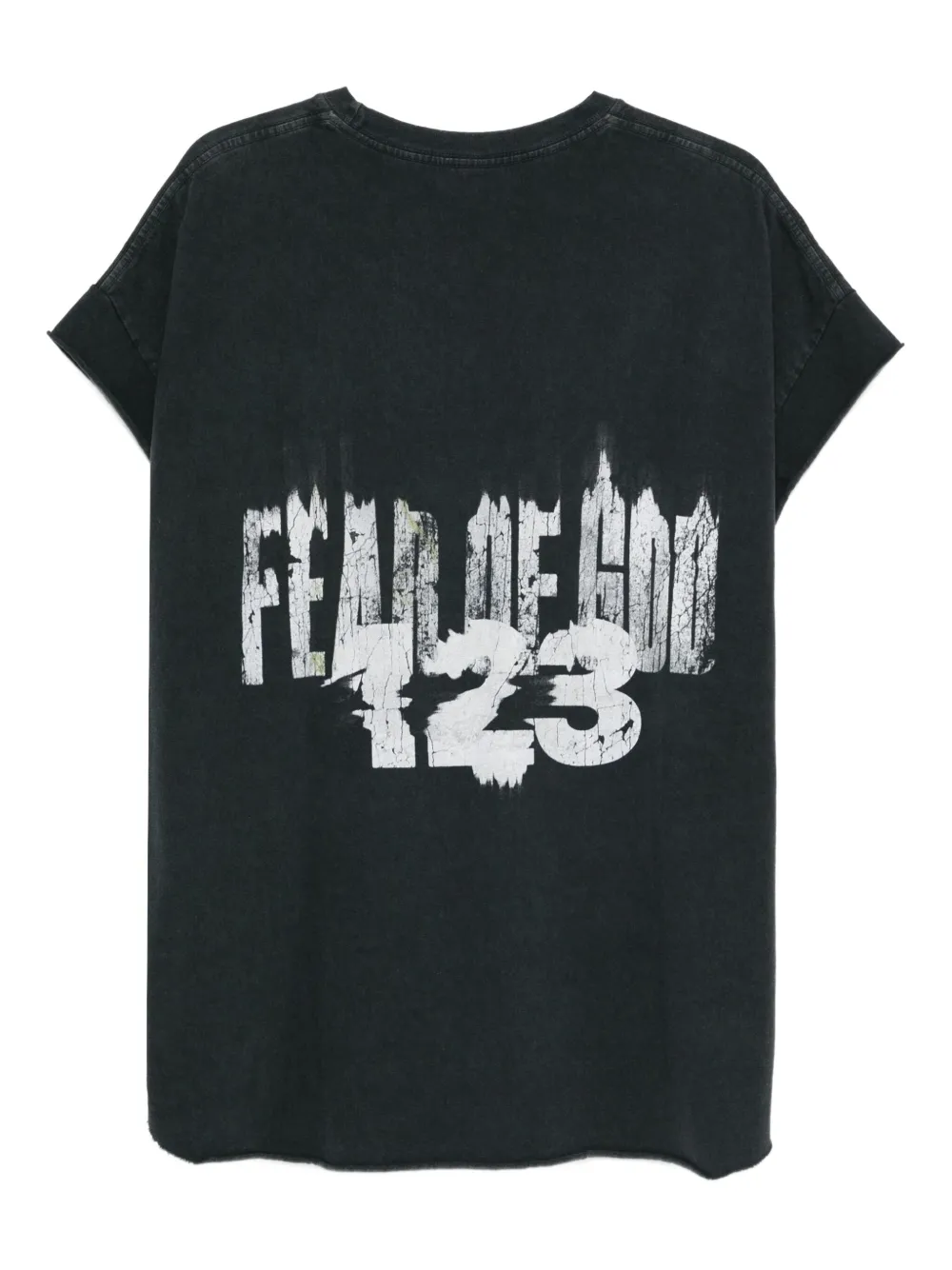 RRR123 x Fear of God katoenen T-shirt Zwart