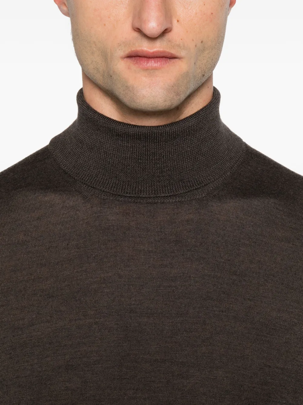 Gran Sasso Turtleneck Top In Brown