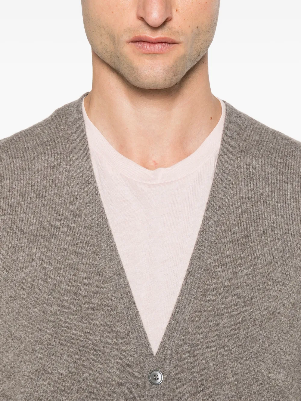 Gran Sasso Button-front Cardigan In Gray