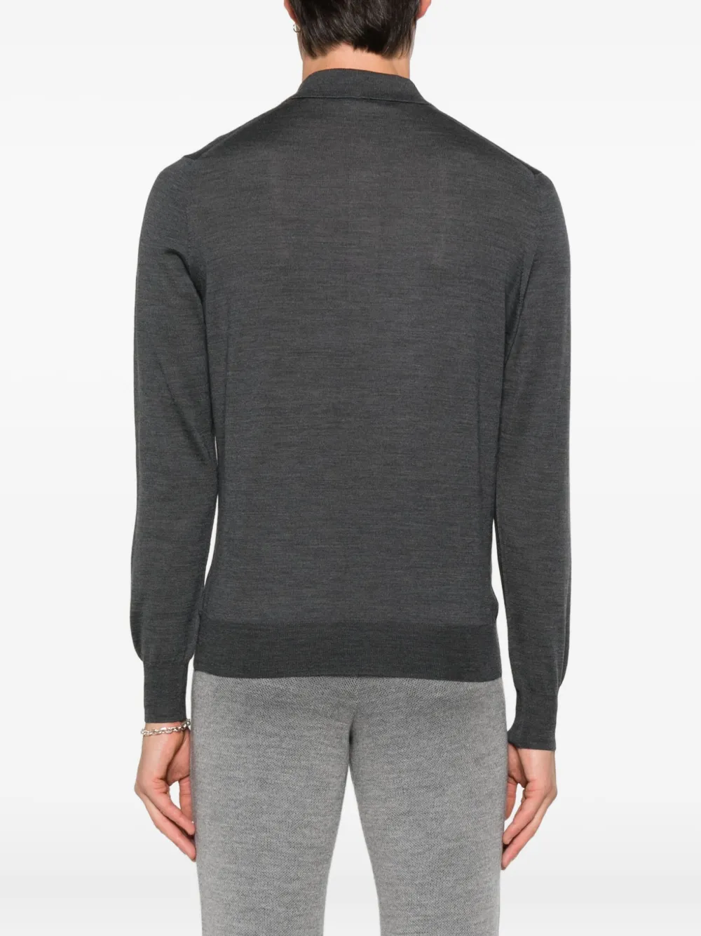 Gran Sasso Poloshirt met lange mouwen Grijs