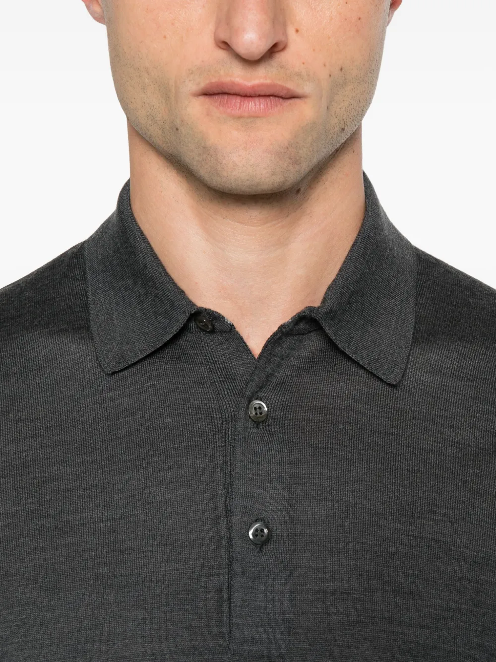Gran Sasso Poloshirt met lange mouwen Grijs