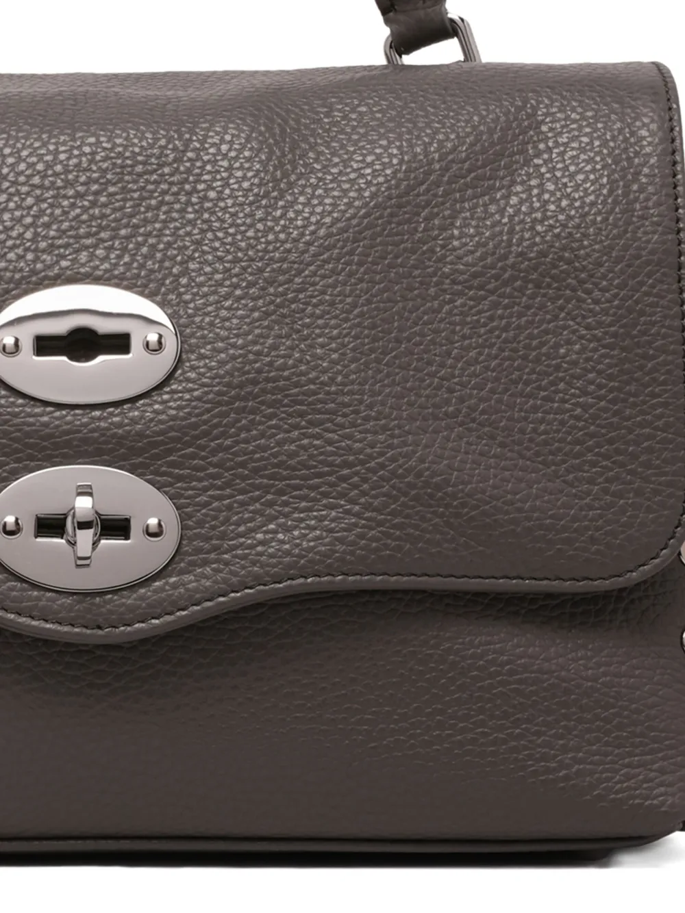 Zanellato double-clasp studded shoulder bag Bruin