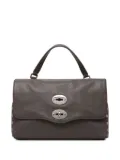 Zanellato double-clasp studded shoulder bag - Brown