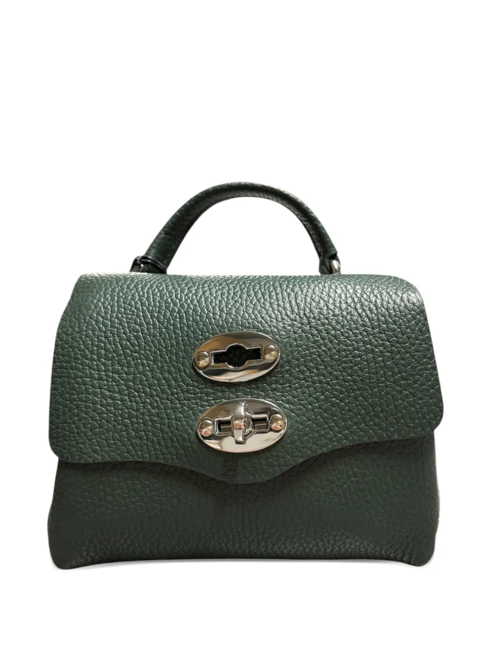 Zanellato Baby Postina pebble-textured top-handle mini bag Groen