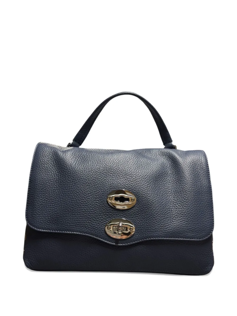 Zanellato Postina double-clasp stud-detail clutch bag Blauw
