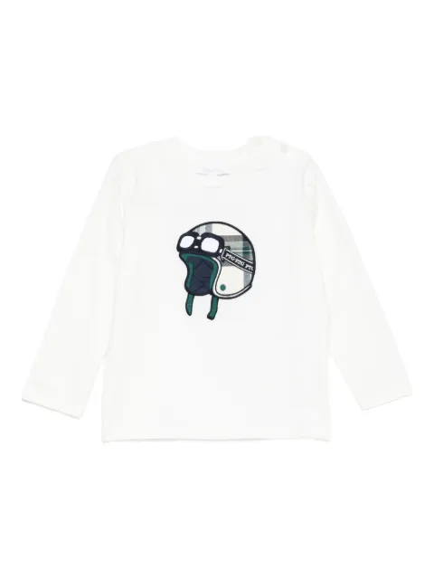 Patachou embroidered-helmet crew-neck top
