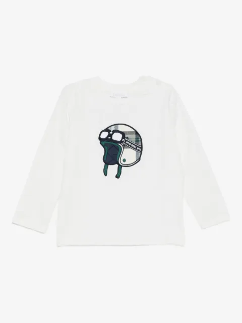 Patachou Blusa decote careca com capacete bordado