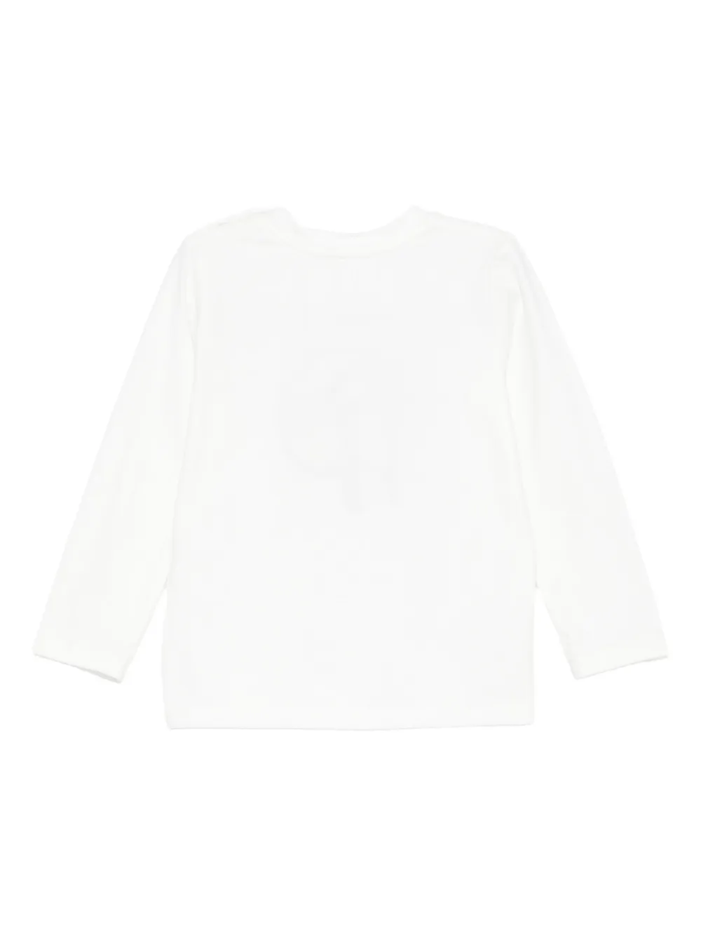 Patachou Embroidered-helmet Crew-neck Top In White