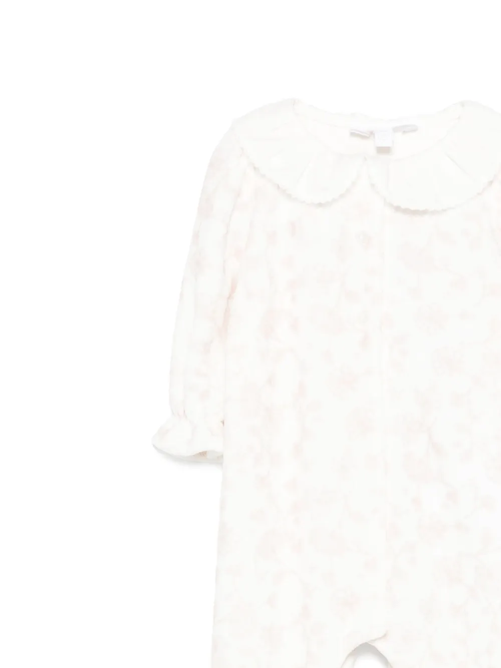 Patachou Pyjama met Peter Pan-kraag en bloemen Wit