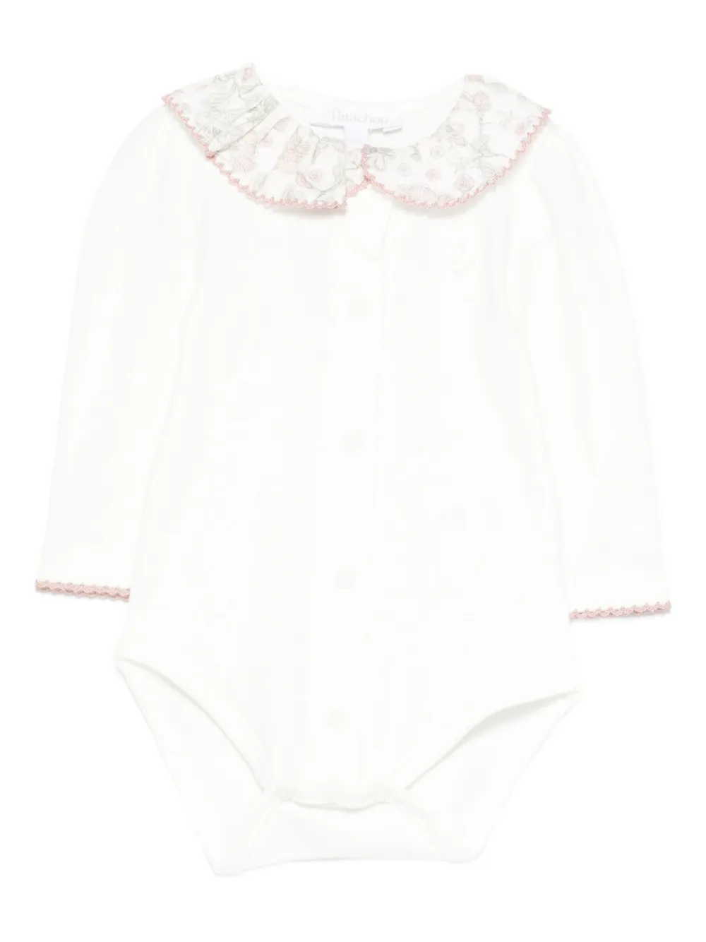 Patachou Printed-collar Body In White