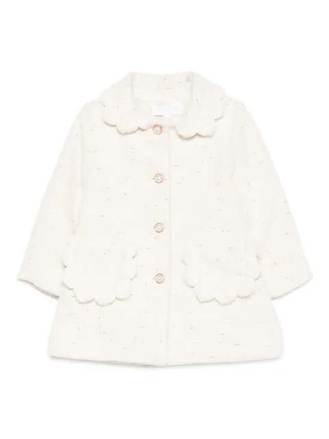 Patachou scalloped-pocket coat