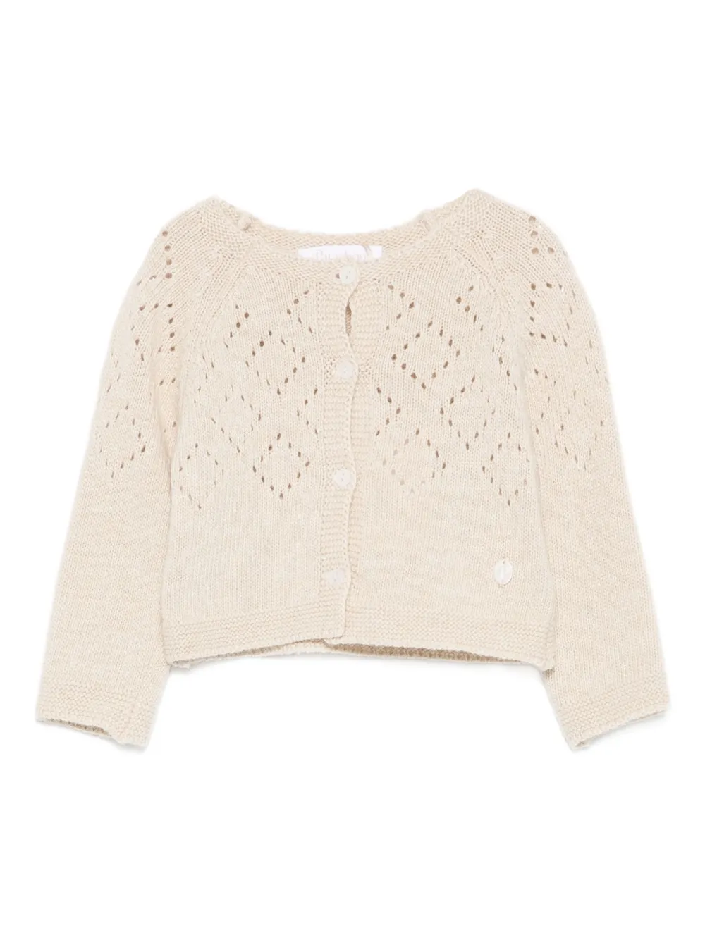 Patachou crochet-detail cardigan | Neutrals | Image 1