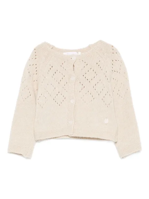 Patachou crochet-detail cardigan