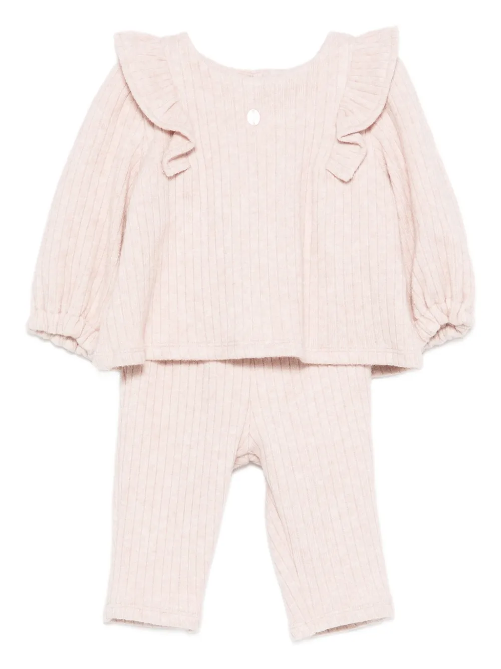 Patachou Ruffled-details Trousesr (set Of Two) In Pink