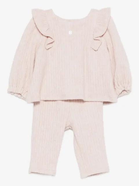 Patachou ruffled-details trousesr (set of two)