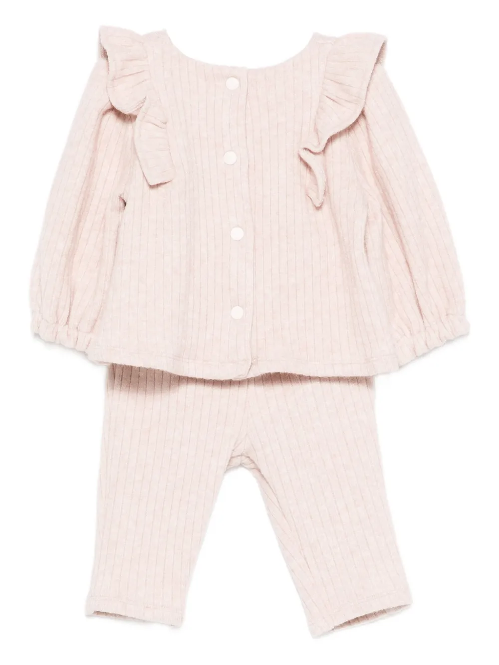 Patachou Ruffled-details Trousesr (set Of Two) In Pink
