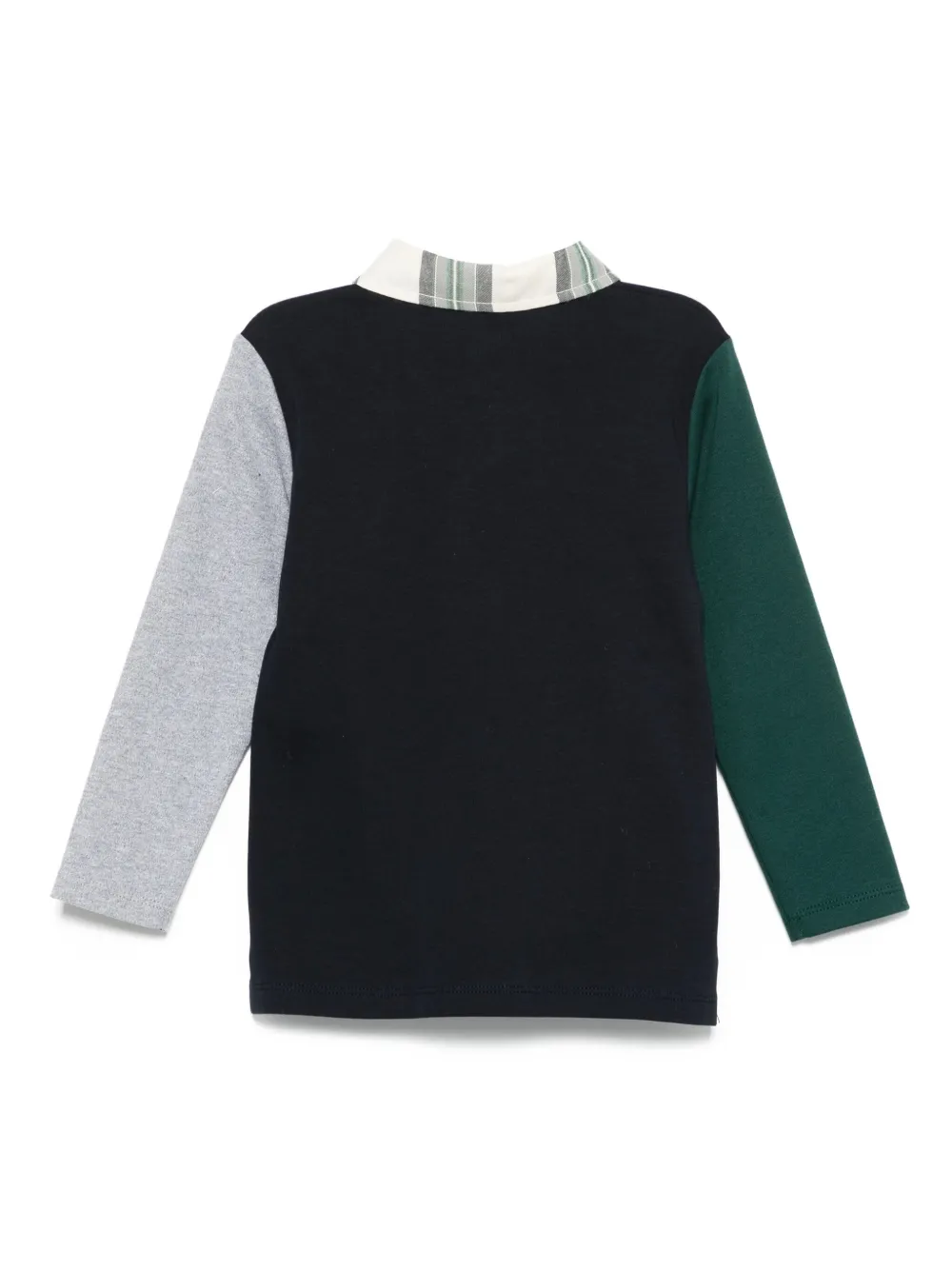 Patachou Long-sleeve Cotton Polo Shirt In Black