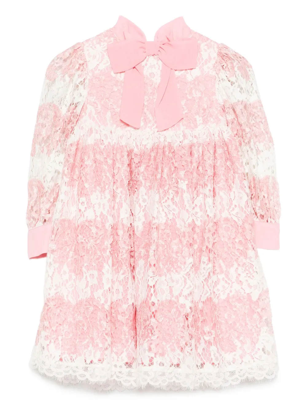 Patachou bow-detail lace dress | Pink | Image 1