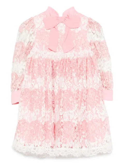 Patachou bow-detail lace dress