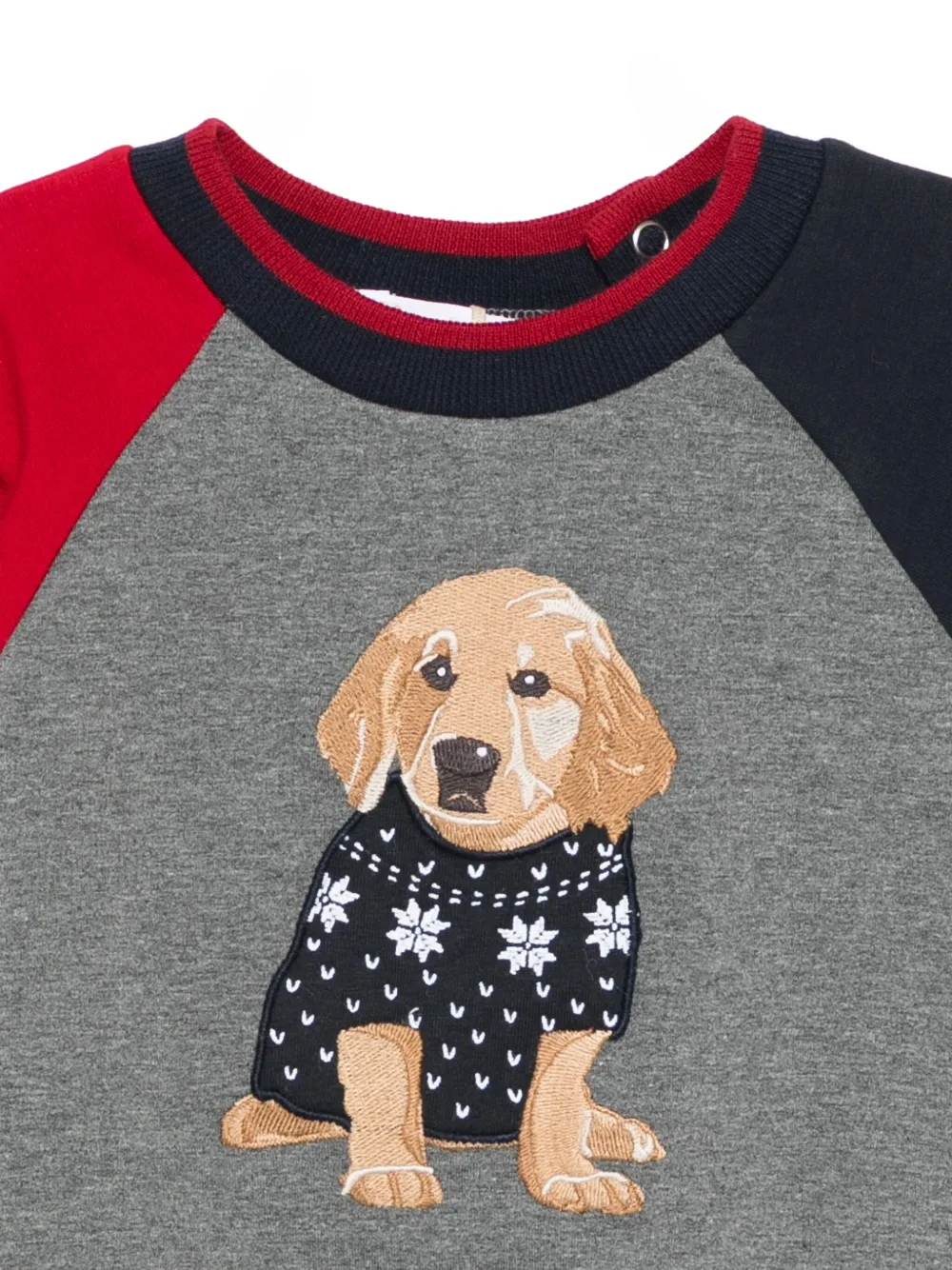 Patachou Sweater met raglan mouwen en borduurwerk Grijs