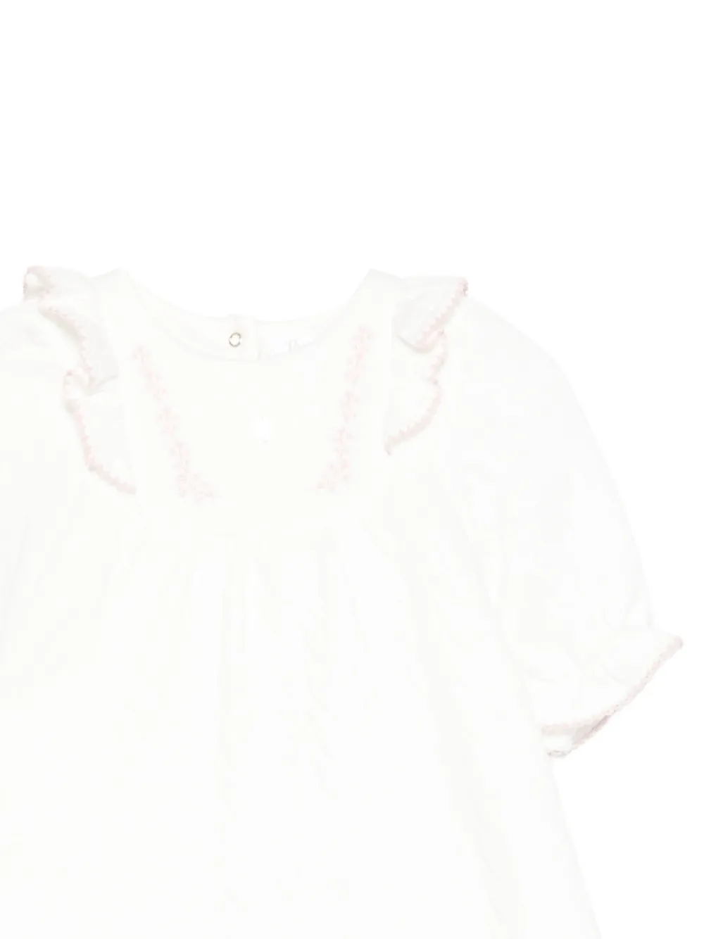 Patachou Embroidered Dress In White