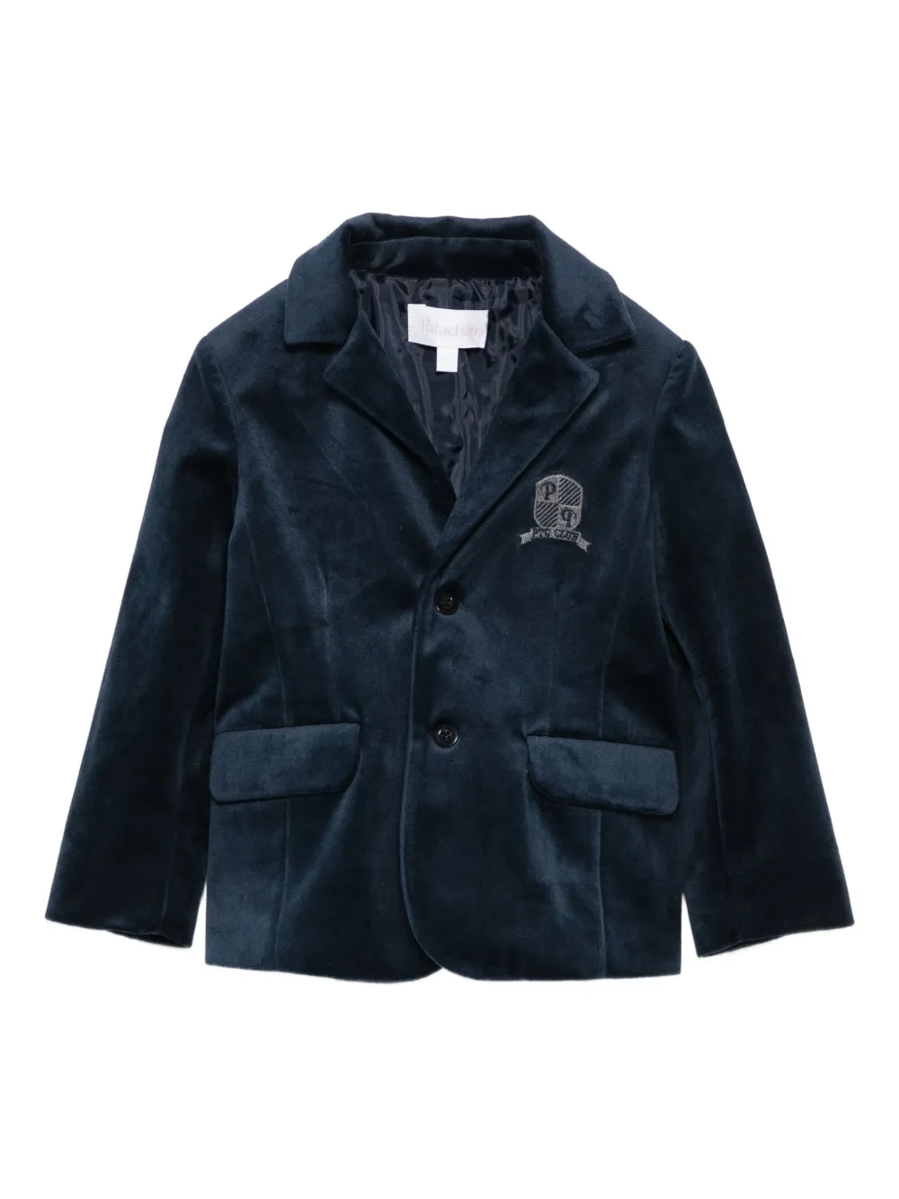 Patachou Babies' Velvet Blazer In Blue