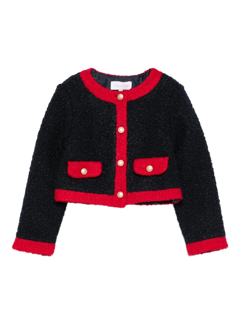 Patachou contrast-trim jacket | Blue | Image 1