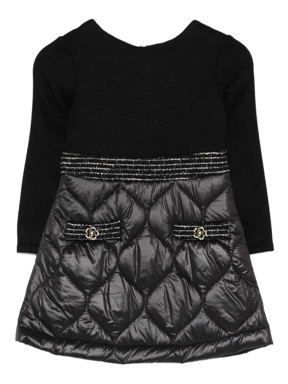 Patachou quilted embellished-waist dress | Black | Image 1