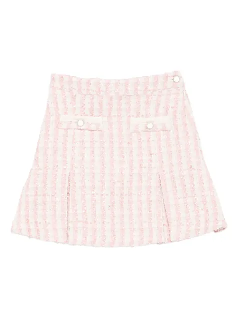 Patachou falda de tweed con pliegues