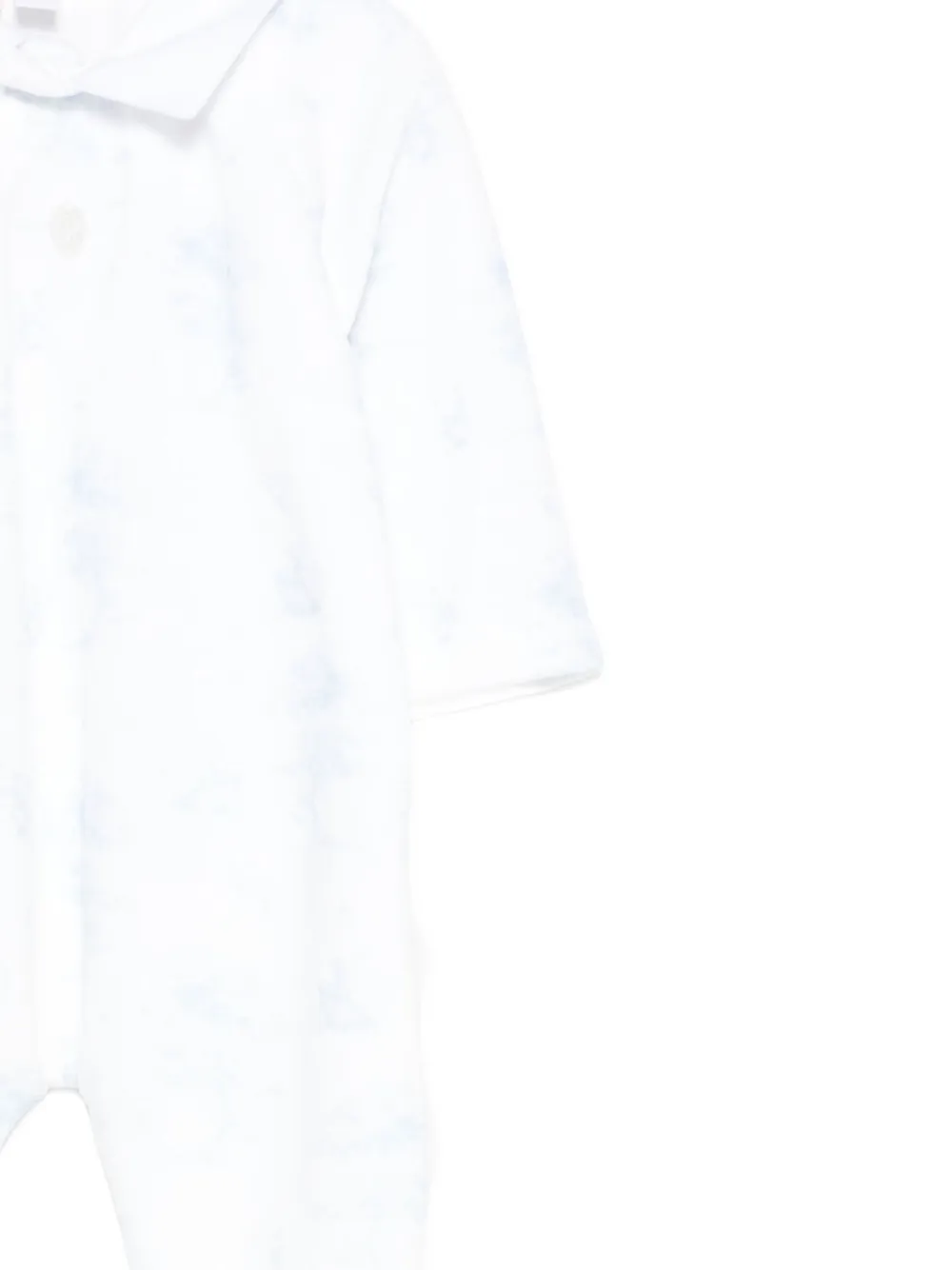 Patachou Polo-collar Print Pajama In White