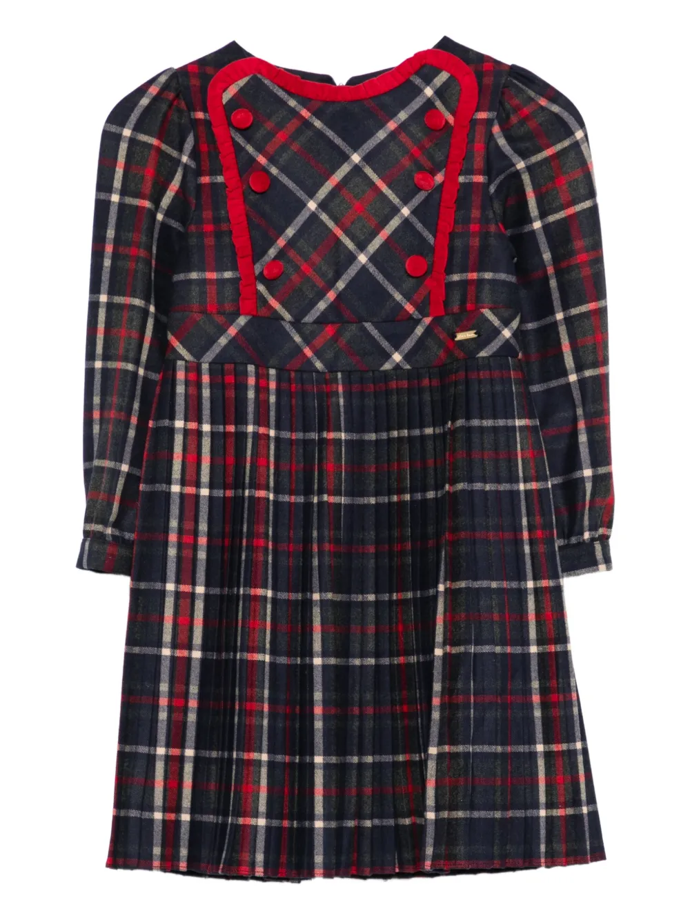 Patachou pleated tartan dress | Blue | Image 1