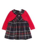 Patachou peter-pan collar plaid dress - Blue