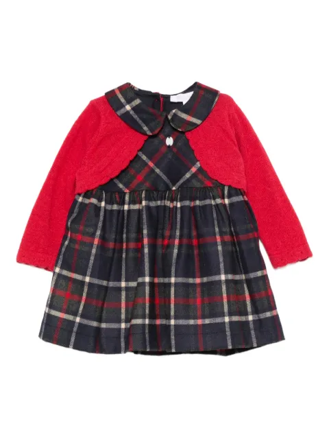 Patachou peter-pan collar plaid dress