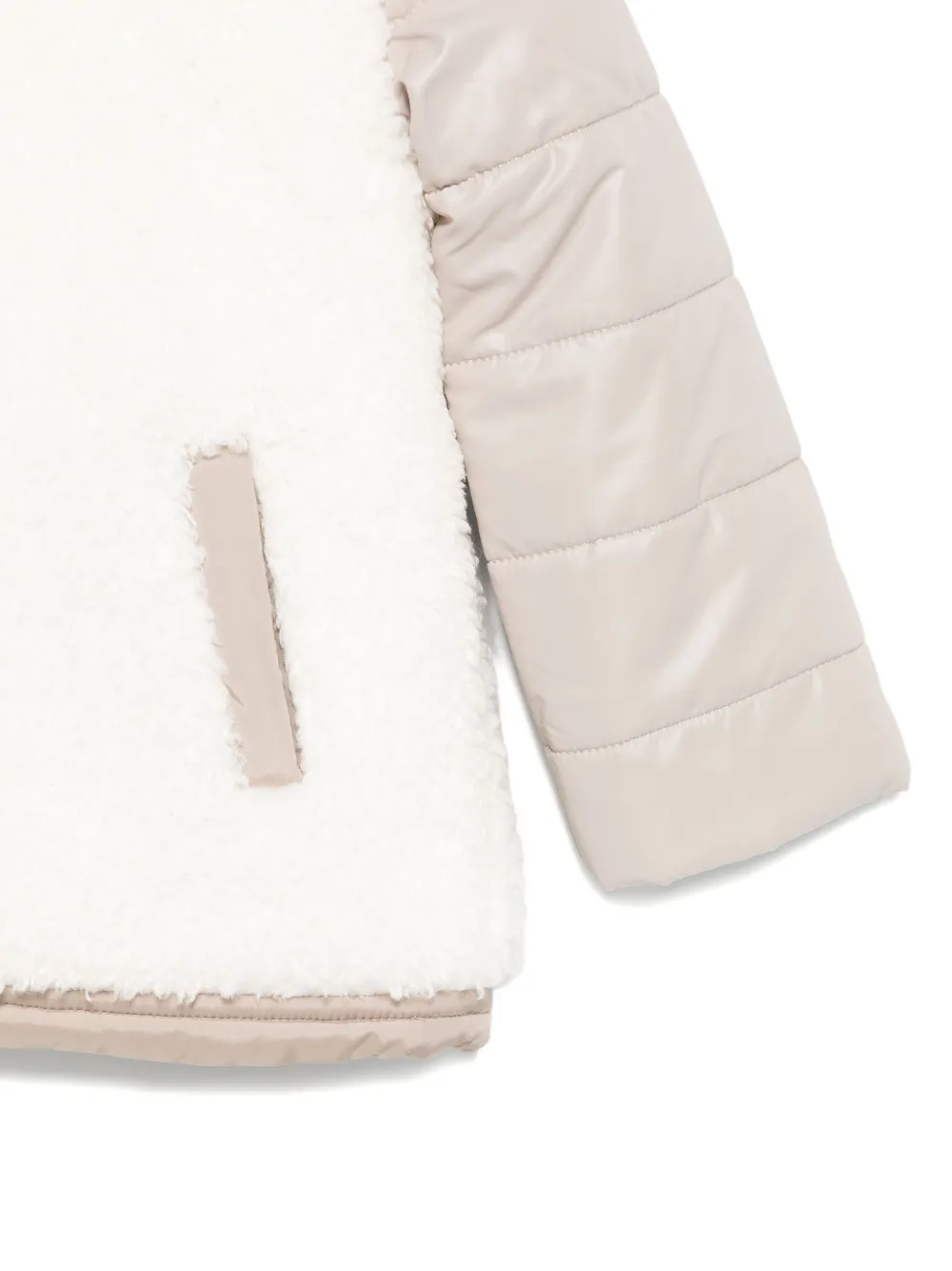 Patachou Hooded Padded Coat In White