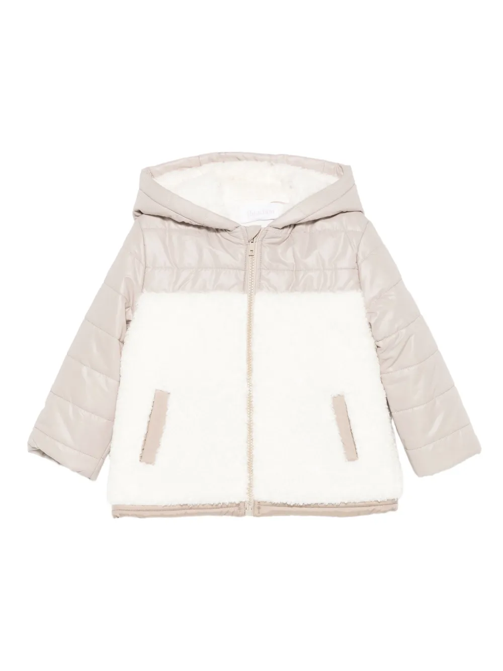 Patachou Hooded Padded Coat In White