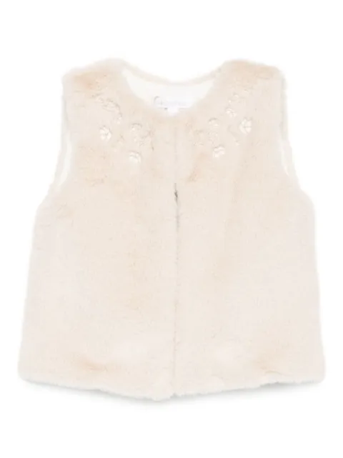 Patachou floral-embroidered waistcoat