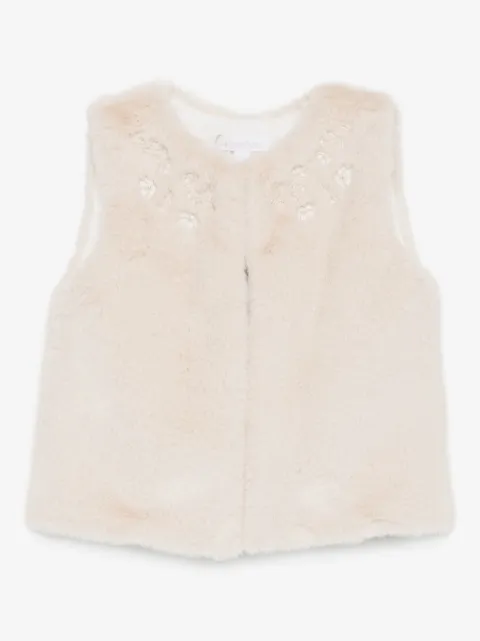 Patachou floral-embroidered waistcoat
