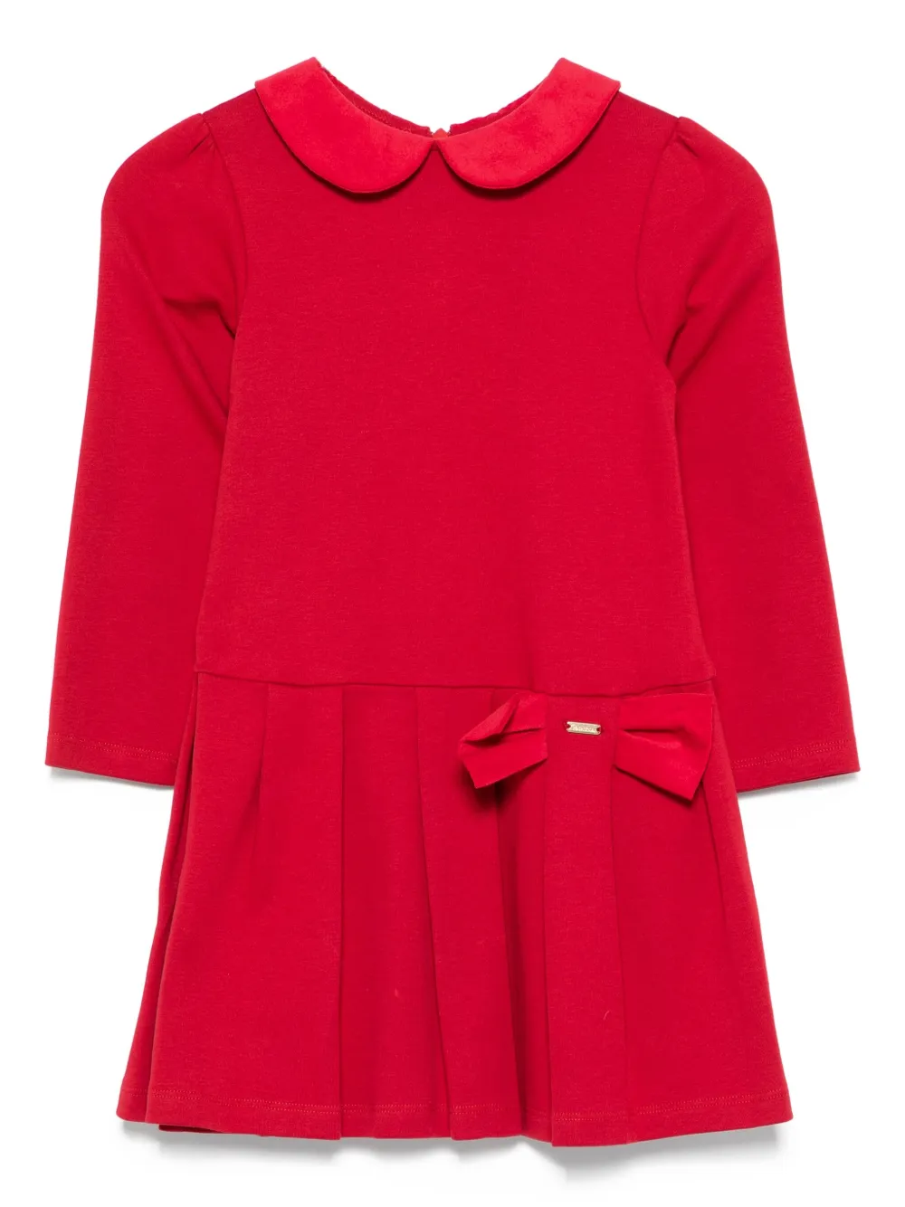Patachou peter-pan collar pleated dress | Red | Image 1