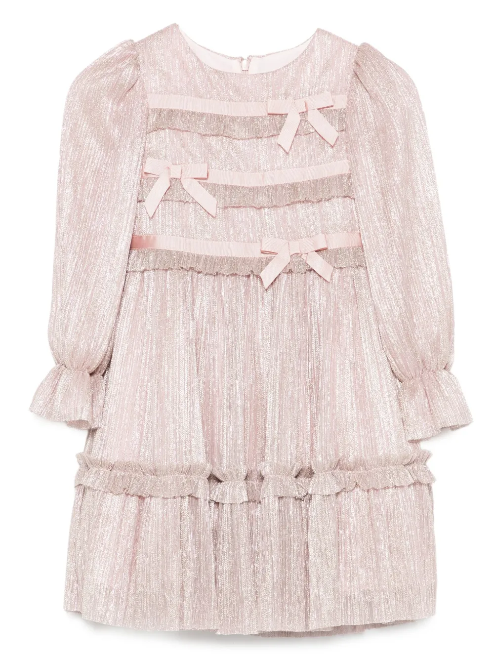 Patachou pleated bow-embellished party dress | Pink | Image 1