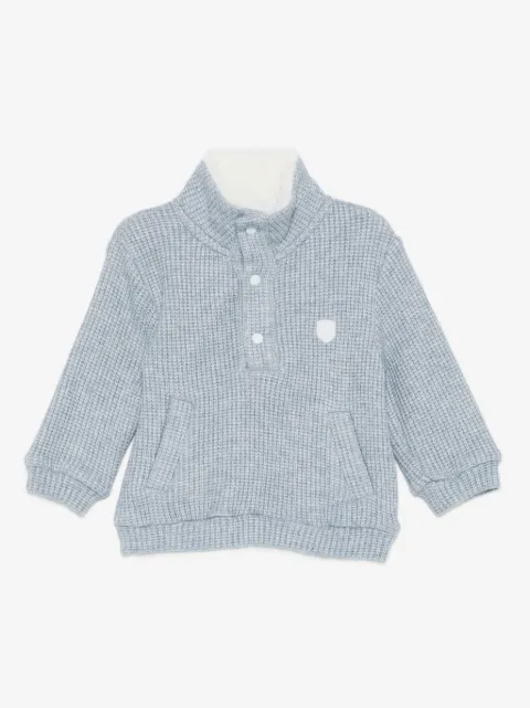Patachou top de tejido gofrado con cuello henley