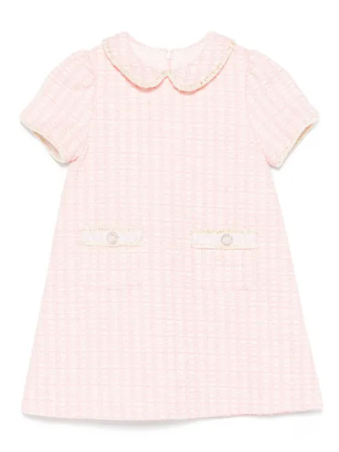 Patachou tweed peter-pan collar casual dress