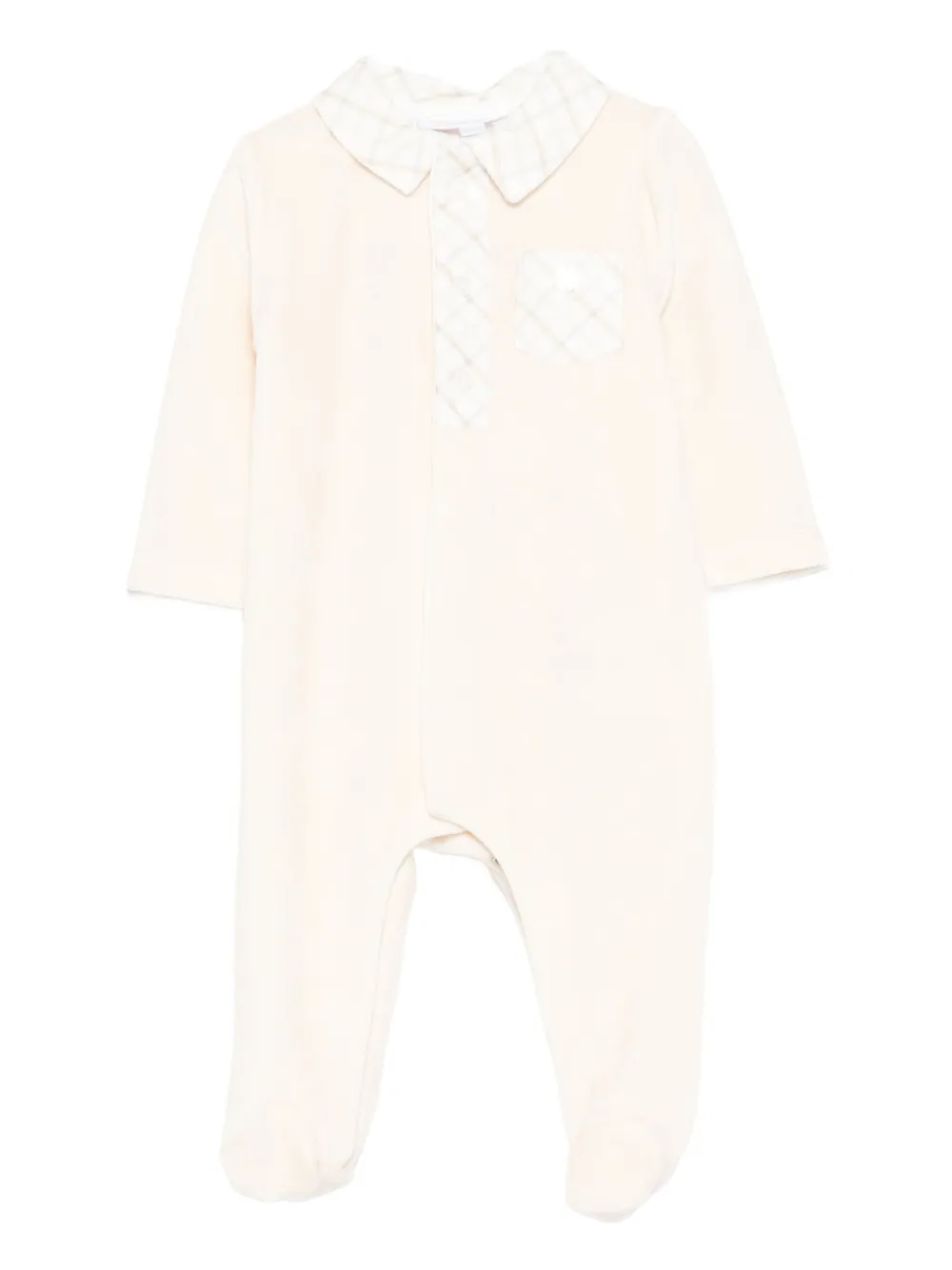 Patachou checked-collar pajama | Neutrals | Image 1