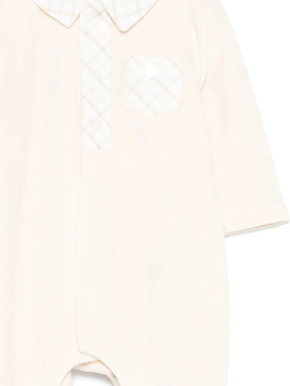 Patachou Pyjama met geruite kraag Beige