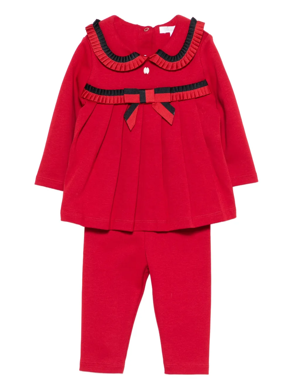 Patachou bow-detail trousers (set of two) | Red | Image 1