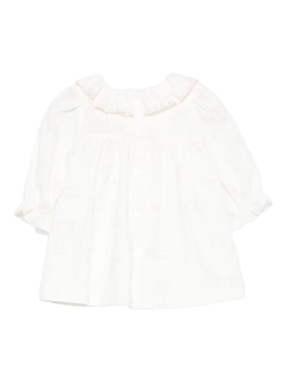 Patachou Peter-pan Collar Dress In White