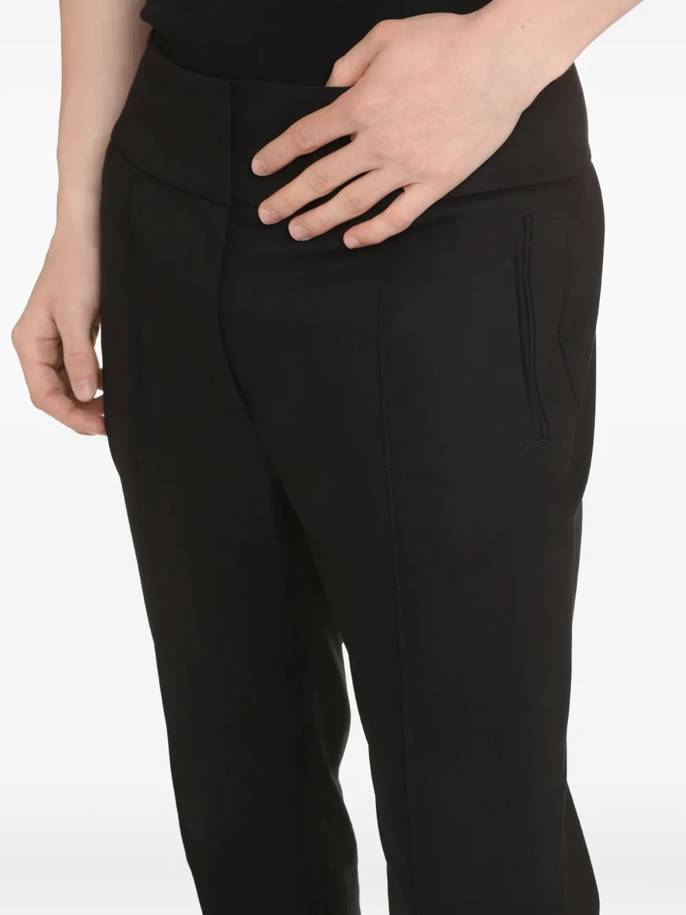 Peserico Broek met omgeslagen pijpen Zwart