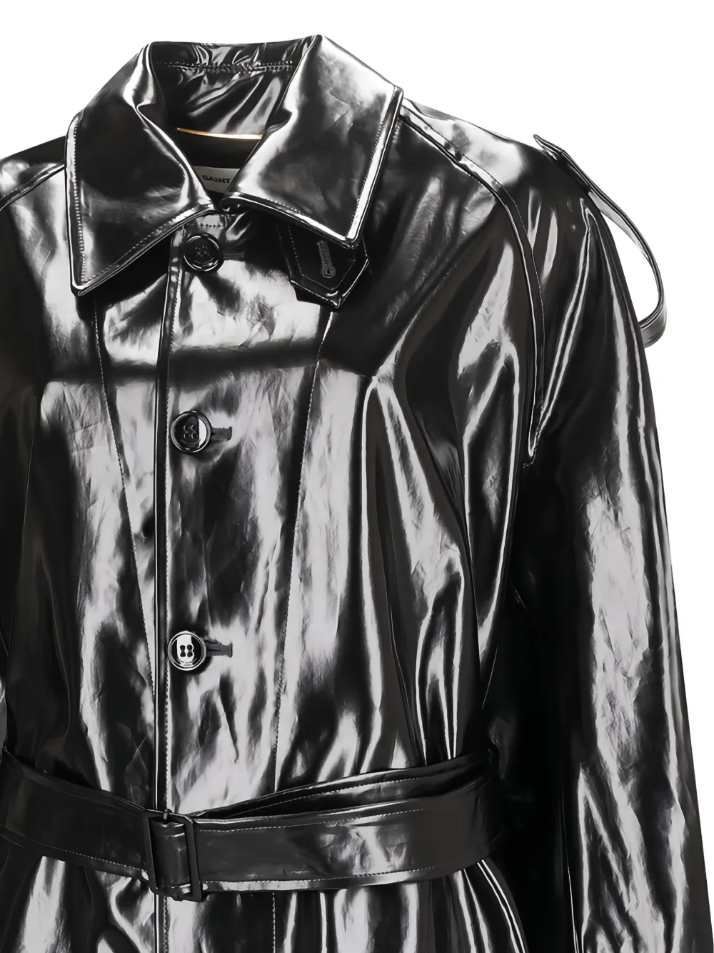 Saint Laurent belted trench coat Zwart